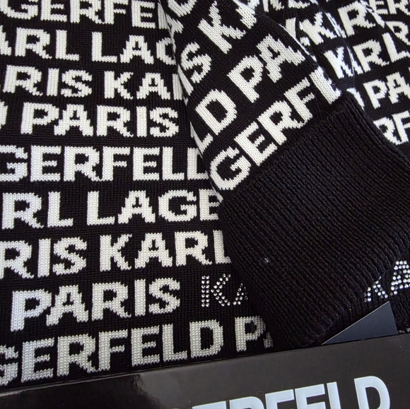 New 3pc Karl Lagerfeld Paris Hat + Gloves+Scarf Box Set Choupette Cat main image 4